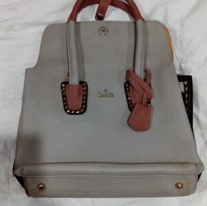 Fendi Gray and Tan Shoulder Bag